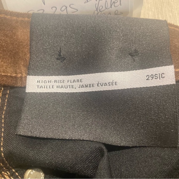BANANA REPUBLIC Sz 29S Velvet High Rise 5 Pockets Flare Pants - Picture 13 of 15